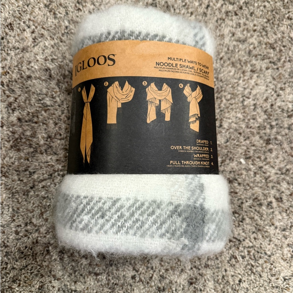 Igloo Gray Noodle Shawl